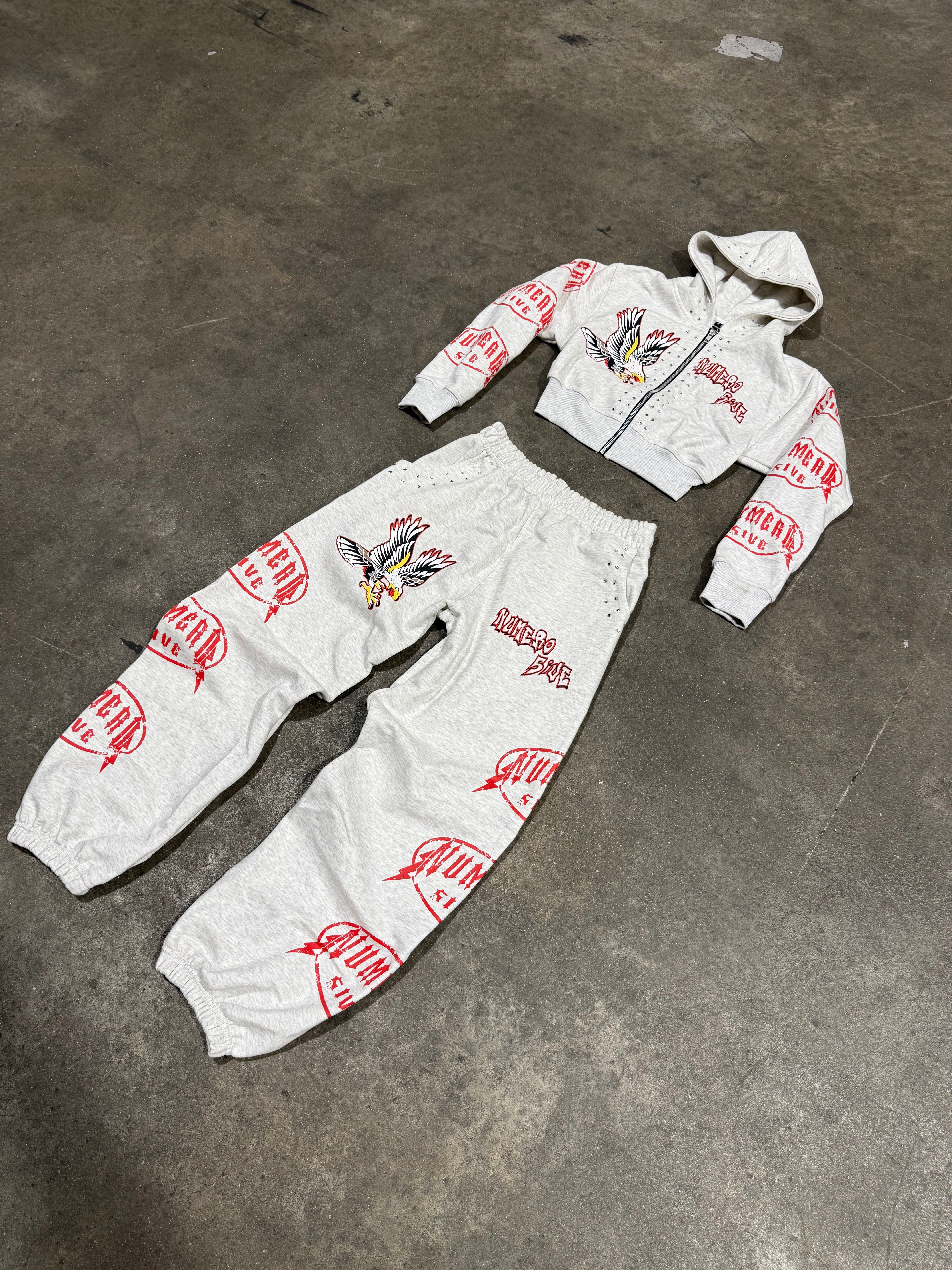 NUMERO 5IVE CROPPED SWEATSUIT