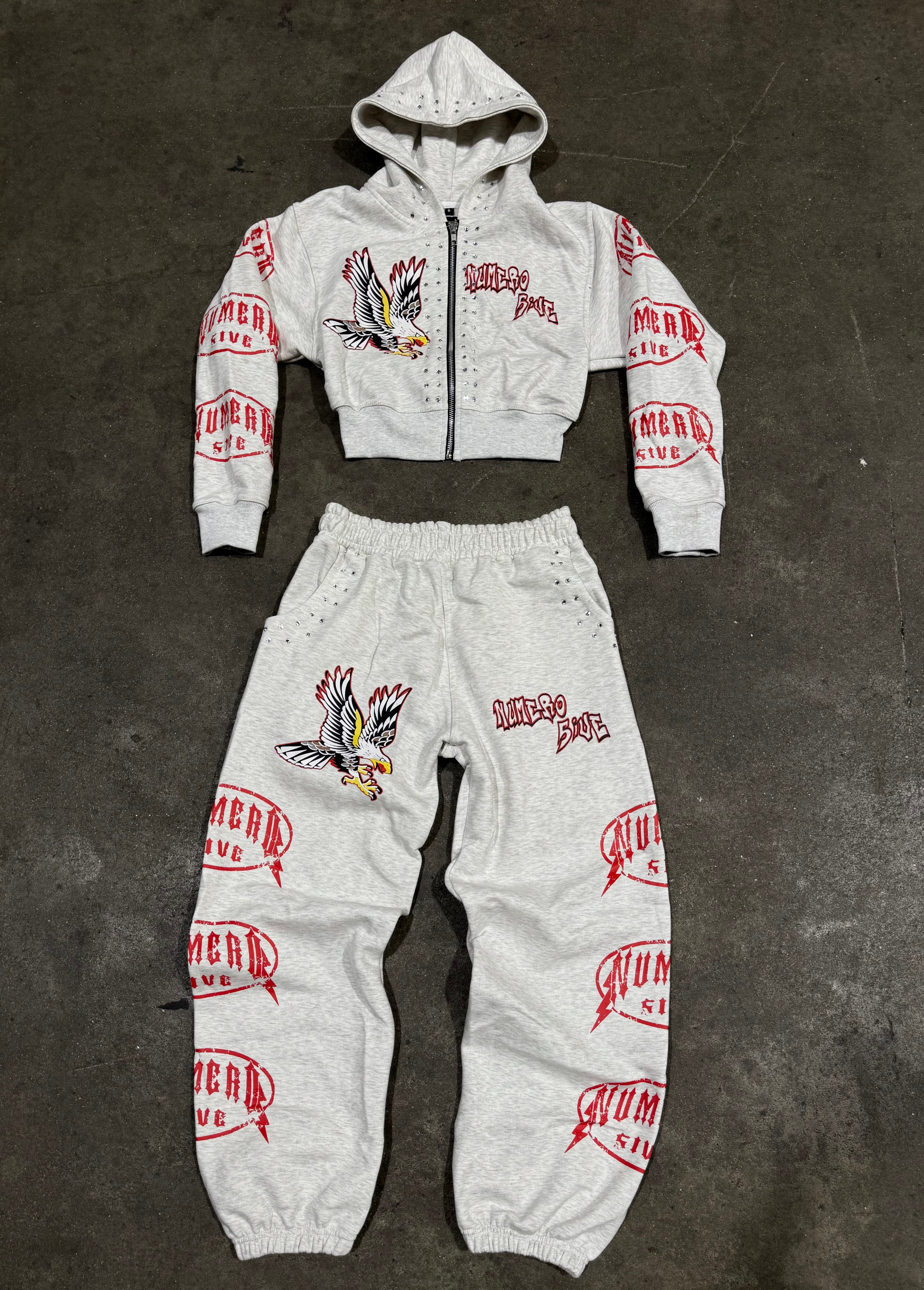 NUMERO 5IVE CROPPED SWEATSUIT